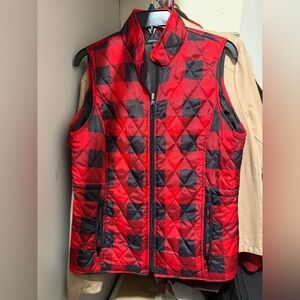 Relativity Red and Black Quilted Vest